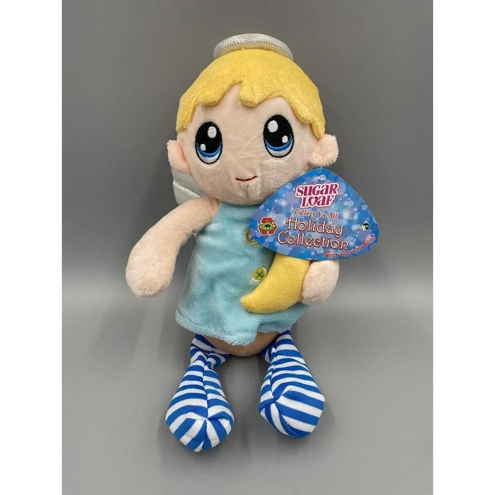 Kellytoy Crescent Moon Bedtime Angel Plush Sugarloaf Holiday Stuffed Doll 12